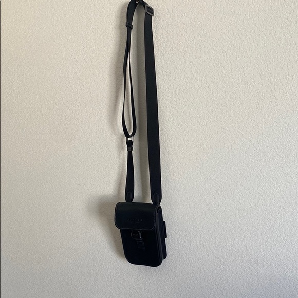 Coach Small Black Leather Crossbody Bag - Picture 1 of 10
